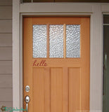 hello fancy Front Door Vinyl Stickers Decals - #1239