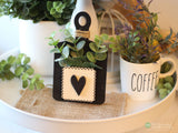 BLACK Mini Cutting Board Flower Holder - Coffee Cup - Home Sign - Tiered Tray Set - Mini Signs 3D Signs - Cottage - Farmhouse - Entry Wood Signs