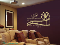 Welcome to Our Movie Room Sit Back Relax Enjoy Decal Sticker - #1080