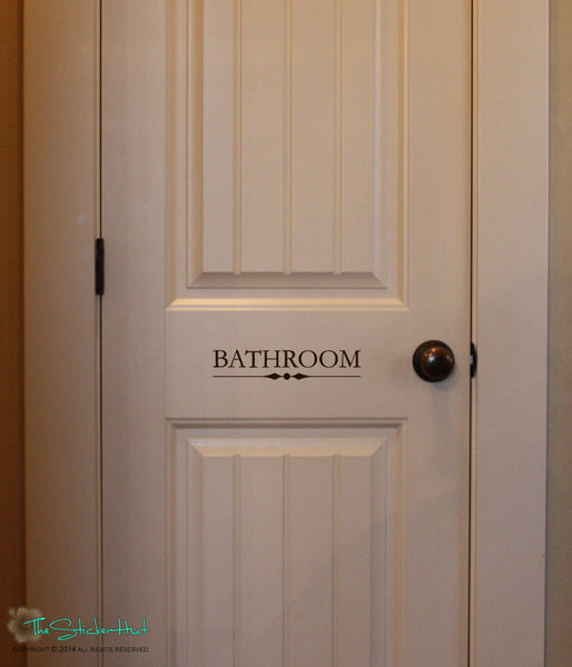 Bathroom Door Decal Sticker - #1615