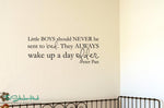 Little Boys Should Never Be Sent To Bed Peter Pan Vinyl Sticker Decals #1623