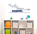 Oh The Places You'll Go with Train and Track Decal Sticker - # 1791