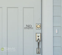 No Soliciting Decal Sticker - #1813