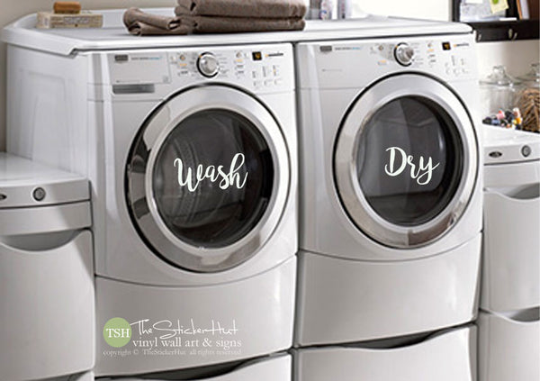 Wash Dry Laundry Decals Stickers - #1997