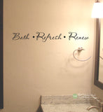 Bath Refresh Renew Bathroom Decal Sticker - #2018