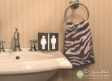 Unisex Bathroom Symbols Boy Girl Wood Sign - M034