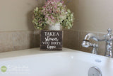Take a Shower You Dirty Hippie Bathroom Wood Sign M043