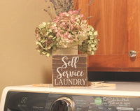 Self Service Laundry Wood Sign - M47