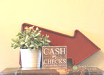 Cash or Checks Are Appreciated Wood Sign Block - Home Decor - Wooden Sign - Wood Signs - Quotes - Small MiniBlock M074