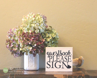 Guestbook Please Sign Wood Sign - M021